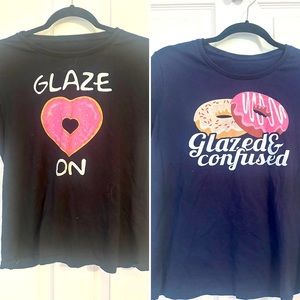 Set of 2 Phish donut shirts. Can be phish related or just for fun.